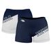 Women's Navy Nevada Wolf Pack Color Block Shorts