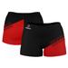 Women's Black Nebraska Omaha Mavericks Plus Size Color Block Shorts