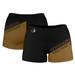 Women's Black Wofford Terriers Plus Size Color Block Shorts