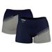Women's Navy Xavier Musketeers Plus Size Color Block Shorts