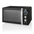 Swan Retro Digital Microwave Black, 20 L, 800 W, 6 Power Levels Including Defrost Setting, SM22030BN