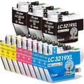 KINGJET LC3219XL Ink Cartridges, for Brother LC3217 Ink Cartridges LC3219XL Multipack, for MFC-J5730DW MFC-J6930DW MFC-J5330DW MFC-J5335DW MFC-J5930DW MFC-J6530DW MFC-J6935DW, 12 Pack