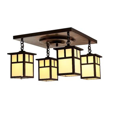 Arroyo Craftsman Mission 17 Inch 4 Light Semi Flush Mount - MCM-5-4T-CR-BZ