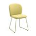 m.a.d. Furniture Design Petal Dining Chair Sled Base Upholstered/Metal/Fabric in Green | 31.5 H x 20 W x 17.75 D in | Wayfair G65-LGRN-LGRN SF02