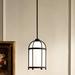 Red Barrel Studio® 10 Inch 1 Light Pendant w/ Opal Glass In Character Bronze Glass in Black | 18 H x 10.25 W x 10.25 D in | Wayfair