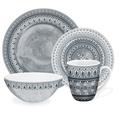 Safdie & Co. Inc. 16 Piece Dinnerware Set, Service for 4 Porcelain/Ceramic in Gray | Wayfair HK04306EC