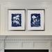 Wade Logan® Indigo Botanical - 2 Piece Picture Frame Set Print Set on Paper in Blue/Green/White | 20" H x 32" W | Wayfair