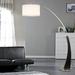 Orren Ellis Bergerac 72" Arched Floor Lamp Metal in White | 71.5 H x 13.5 W x 13.5 D in | Wayfair CD98C7020DFD48249FCB13CA7BD86719