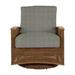 Summer Classics Outdoor Astoria Swivel Glider Wicker Chair w/ Cushions Wicker/Rattan in Brown, Size 35.75 H x 32.0 W x 35.75 D in | Wayfair