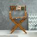 18" Director's Chair Honey Oak Frame-Congo BongoNatural - 21.75"W x 17"D x 33.75"H