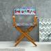 18" Director's Chair Honey Oak Frame-Strawberry Park - 21.75"W x 17"D x 33.75"H