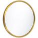 Doris Natural Brass 21" Round Wall Mirror