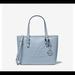 Michael Kors Bags | Michael Kors Jet Set Travel Extra-Small Logo Embossed Pebbled Leather Tote Nwt | Color: Blue | Size: Os