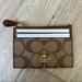 Coach Bags | Coach Mini Skinny Id Case In Signature Canvas | Color: Brown | Size: 4 1/4" (L) X 3" (H) X 1/2" (W)