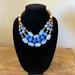 Anthropologie Jewelry | Beautiful Blue Anthropologie Necklace | Color: Blue/Gold/Red | Size: Os