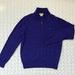 Michael Kors Sweaters | Michael Kors Mens Sweater Mock Neck Cable Knit Half Zip | Color: Purple | Size: M