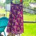 Lularoe Skirts | Lularoe Women's Maxi Skirt Sz . L | Color: Black/Purple | Size: L