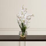 Andover Mills™ Orchids Floral Arrangements in Vase Polyester/Faux Silk/Plastic/Fabric in Blue | 19 H x 15 W x 12 D in | Wayfair ADML3050 39698153