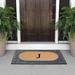A1 Home Collections LLC A1HC Natural Rubber & Coir 24x39 Monogrammed Doormat For Front Doormat Coir/Rubber | 39 H x 24 W x 0.6 D in | Wayfair