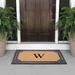 A1 Home Collections LLC 39" x 24" Non-Slip Outdoor Door Mat Coir/Rubber | 39 H x 24 W x 0.6 D in | Wayfair RC208-BLNW-W