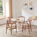 Corrigan Studio® Gunnhildur Solid Wood Slat Back Stacking Arm Chair Wood/Upholstered in Brown | 29.9 H x 20.9 W x 20 D in | Wayfair
