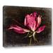 Gracie Oaks 'Red Rose' by Sia Aryai Photographic Print on Wrapped Canvas in Black/Green/Red | 18 H x 24 W x 2 D in | Wayfair LFMF1342 39711650