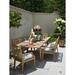 Summer Classics Haley Patio Dining Armchair w/ Cushions Wood in Brown | 36.63 H x 22.63 W x 25.88 D in | Wayfair 29454+C264750W750