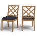 Summer Classics Haley Patio Dining Side Chair w/ Cushions Wood in Brown | 36.25 H x 20.75 W x 24.75 D in | Wayfair 29474+C2656455W6455