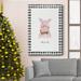 The Holiday Aisle® Holly Jolly Pig Premium Gallery Wrapped Canvas - Ready To Hang Canvas, in Black/Blue/Green | 18 H x 12 W x 1 D in | Wayfair