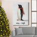 The Holiday Aisle® Merry & Bright Penguin Premium Gallery Wrapped Canvas - Ready To Hang Canvas, Solid Wood in White | 36 H x 24 W x 1 D in | Wayfair