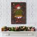 The Holiday Aisle® Snowman French Noel Premium Gallery Wrapped Canvas - Ready To Hang Canvas, in Black/Blue/Green | 12 H x 8 W x 1 D in | Wayfair