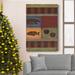 The Holiday Aisle® Country Christmas Premium Gallery Wrapped Canvas - Ready To Hang Canvas, in Black/Blue/Green | 12 H x 8 W x 1 D in | Wayfair