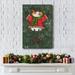 The Holiday Aisle® Santa Cheer Premium Gallery Wrapped Canvas - Ready To Hang Canvas, Solid Wood in Black/Blue/Green | 18 H x 12 W x 1 D in | Wayfair