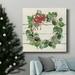 The Holiday Aisle® Holiday Wreath-Premium Gallery Wrapped Canvas - Ready To Hang Metal in Black/Blue/Green | 40 H x 40 W x 1 D in | Wayfair