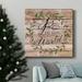 The Holiday Aisle® Joy To The World-Premium Gallery Wrapped Canvas - Ready To Hang Metal in Black/Blue/Green | 32 H x 32 W x 1 D in | Wayfair