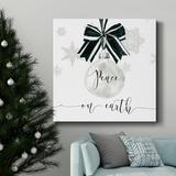 The Holiday Aisle® Peace Ornament-Premium Gallery Wrapped Canvas - Ready To Hang Metal in Black/Blue/Green | 40 H x 40 W x 1 D in | Wayfair