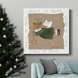 The Holiday Aisle® Angel-Premium Gallery Wrapped Canvas - Ready To Hang Metal in Black/Blue/Green | 32 H x 32 W x 1 D in | Wayfair