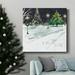 The Holiday Aisle® Paris Joy-Premium Gallery Wrapped Canvas - Ready To Hang Canvas, Solid Wood in Black/Blue/Green | 10 H x 10 W in | Wayfair