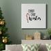 The Holiday Aisle® Candy Cane Wishes-Premium Gallery Wrapped Canvas - Ready To Hang Canvas, in Black/Blue/Green | 24 H x 24 W x 1 D in | Wayfair