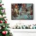 The Holiday Aisle® Paris Christmas- Premium Gallery Wrapped Canvas - Ready To Hang Canvas, Solid Wood in White | 48 H x 36 W x 1 D in | Wayfair