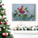 The Holiday Aisle® Winter Cardinal Duet I- Premium Gallery Wrapped Canvas - Ready To Hang Canvas, Solid Wood in White | 48 H x 36 W x 1 D in | Wayfair