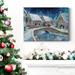 The Holiday Aisle® Warm Winter Wonderland- Premium Gallery Wrapped Canvas - Ready To Hang Metal in Black/Blue/Green | 32 H x 24 W x 1 D in | Wayfair