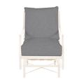 Summer Classics Monaco Patio Chair w/ Cushions in White | 36.75 H x 26 W x 34.25 D in | Wayfair 342594+C389H6258N