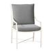 Summer Classics Monaco Patio Dining Armchair w/ Cushions in White | 36.25 H x 22 W x 25.75 D in | Wayfair 342094+C3596458N