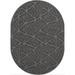 Gray Oval 5' x 8' Area Rug - Latitude Run® Glensperth Indoor Outdoor Custom Size Area Rugs Made In USA Pattern Geometrical, Area Rugs Nylon | Wayfair