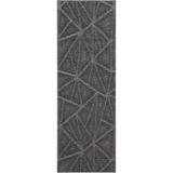 Gray 3' x 10' Area Rug - Latitude Run® Glensperth Indoor Outdoor Custom Size Area Rugs Made In USA Pattern Geometrical, Area Rugs Nylon | Wayfair