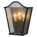 2nd Ave Lighting Austin 3 - Light Flush Mount Scone Glass/Metal in Gray/Black/Brown | 14 H x 12 W x 5.5 D in | Wayfair 116714.108U.NMSA