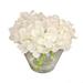 Primrue Hydrangea Floral Arrangement in Vase Polyester in White | 8 H x 7.9 W x 7.9 D in | Wayfair 18A05C6CB24F46A88A106DBC7E79CE56