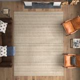 Brown 122 x 85 x 0 in Area Rug - Wade Logan Giacinta Bellino Striped Tan Indoor/Outdoor Area Rug, Polypropylene | 122 H x 85 W x 0 D in | Wayfair