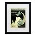 Trinx Vintage Apple Collection 'Art Deco Music Sheet' Matted Framed Art Canvas in Black/Green | 22 H x 18 W x 0.75 D in | Wayfair